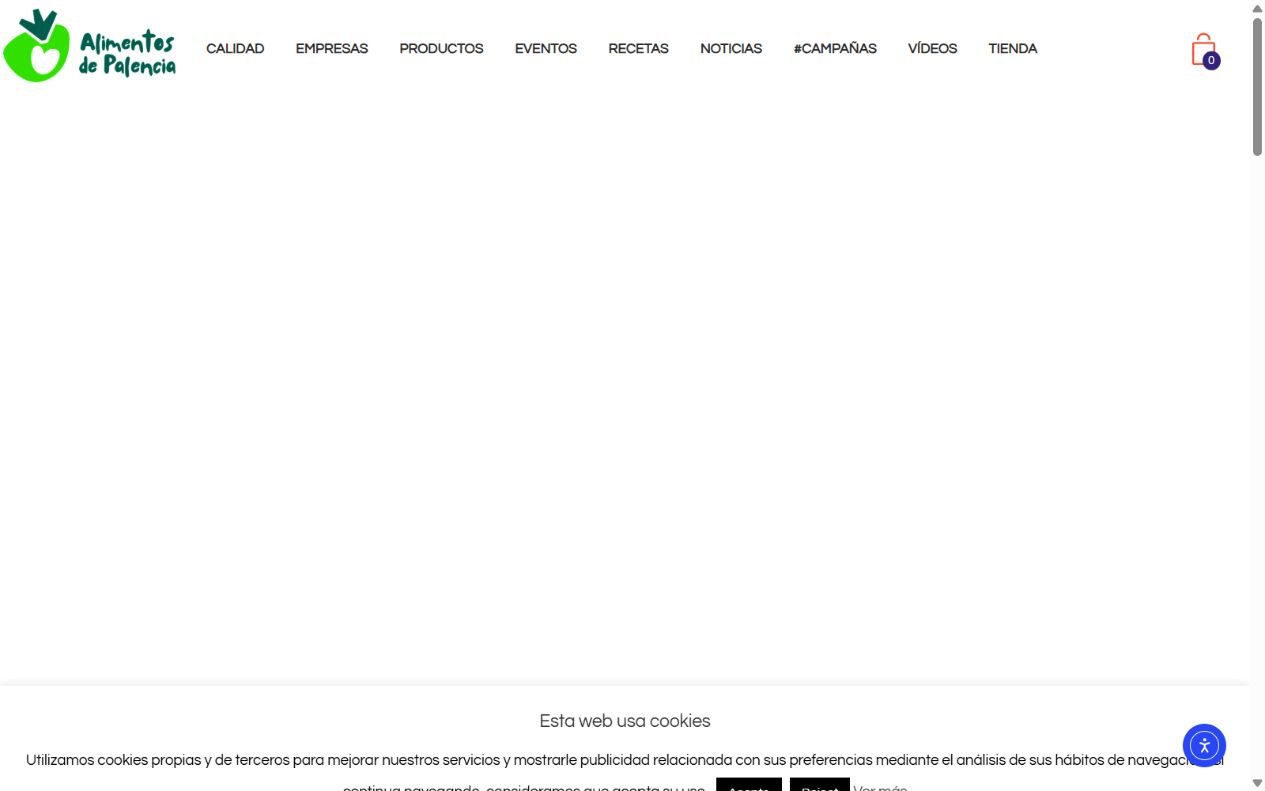 Web de Alimentos de Palencia