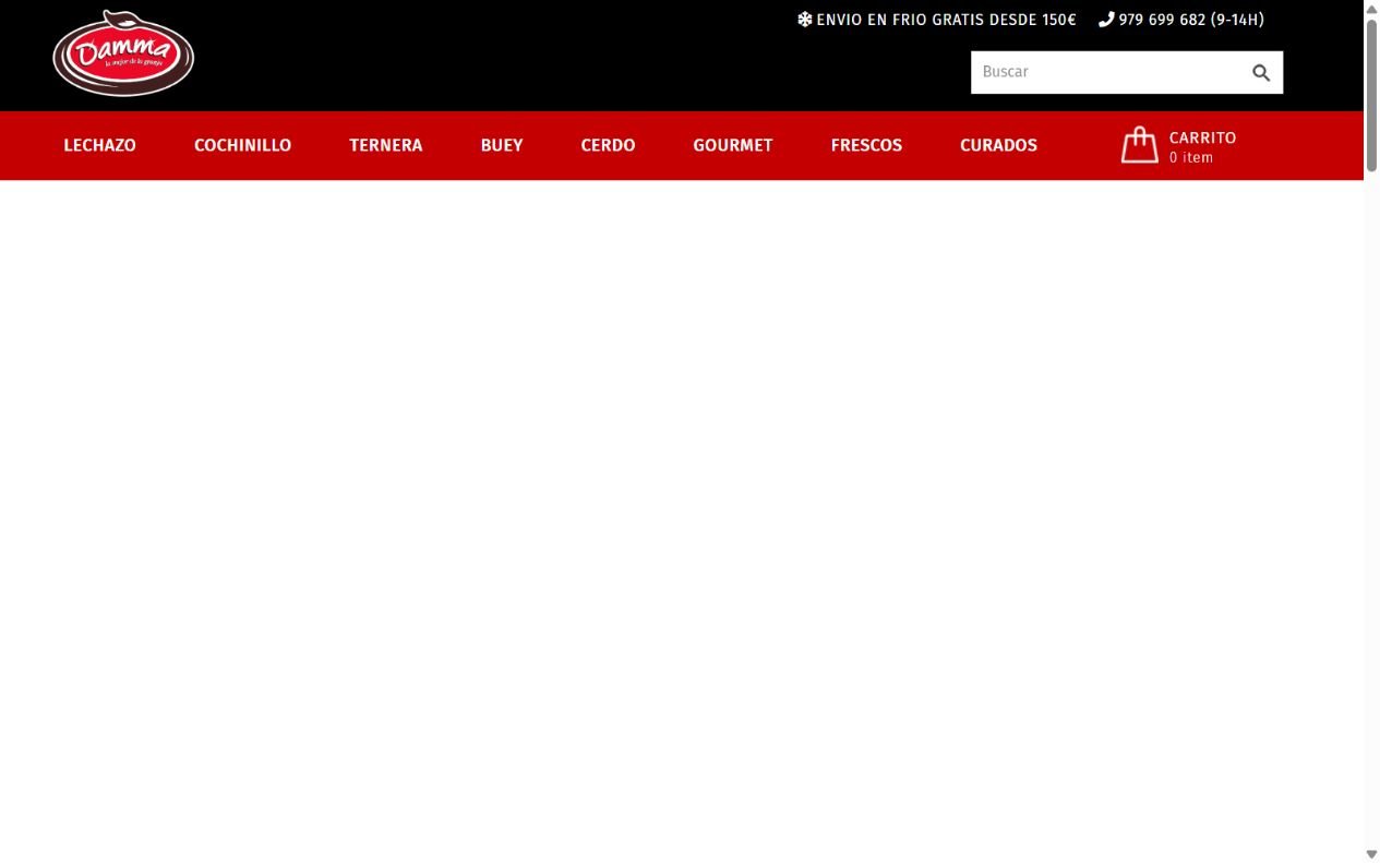 Web de Carnicería Damma