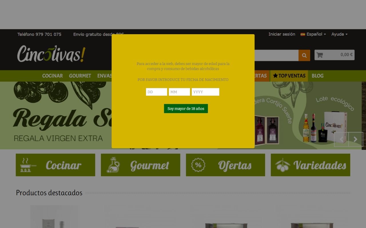 Web de Cinco Olivas