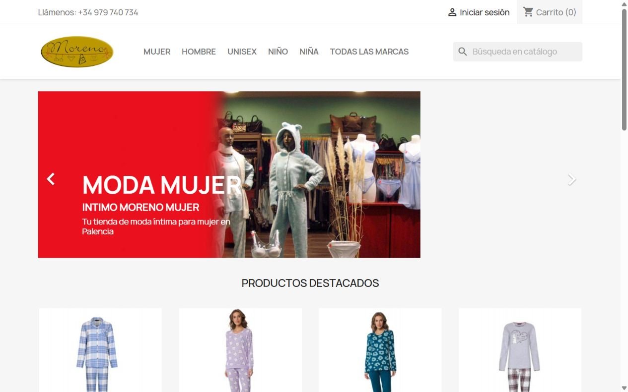 Web de Intimo Moreno