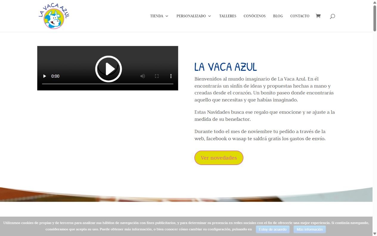 Web de La Vaca Azul