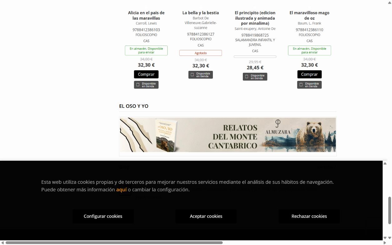 Web de Librería Amarilla