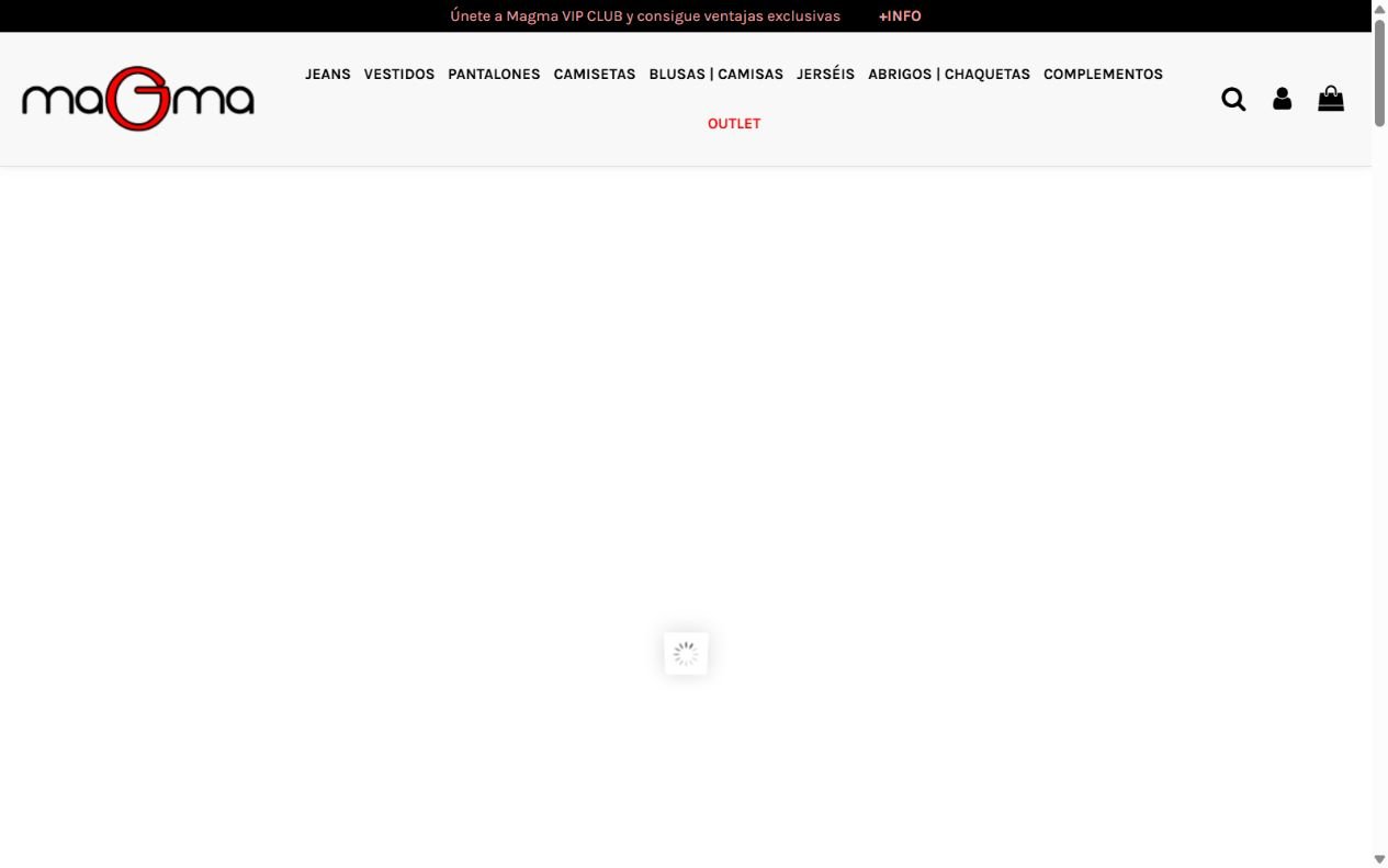Web de Magma Moda