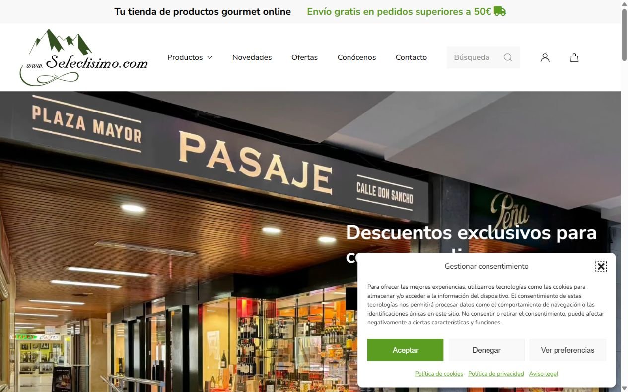 Web de Mantequería Peña( selectisimo)