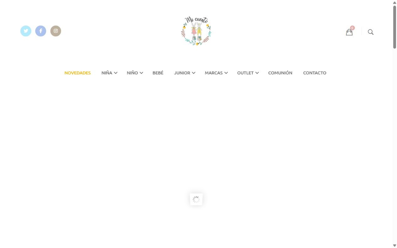 Web de MI Cuento Ropa Infantil