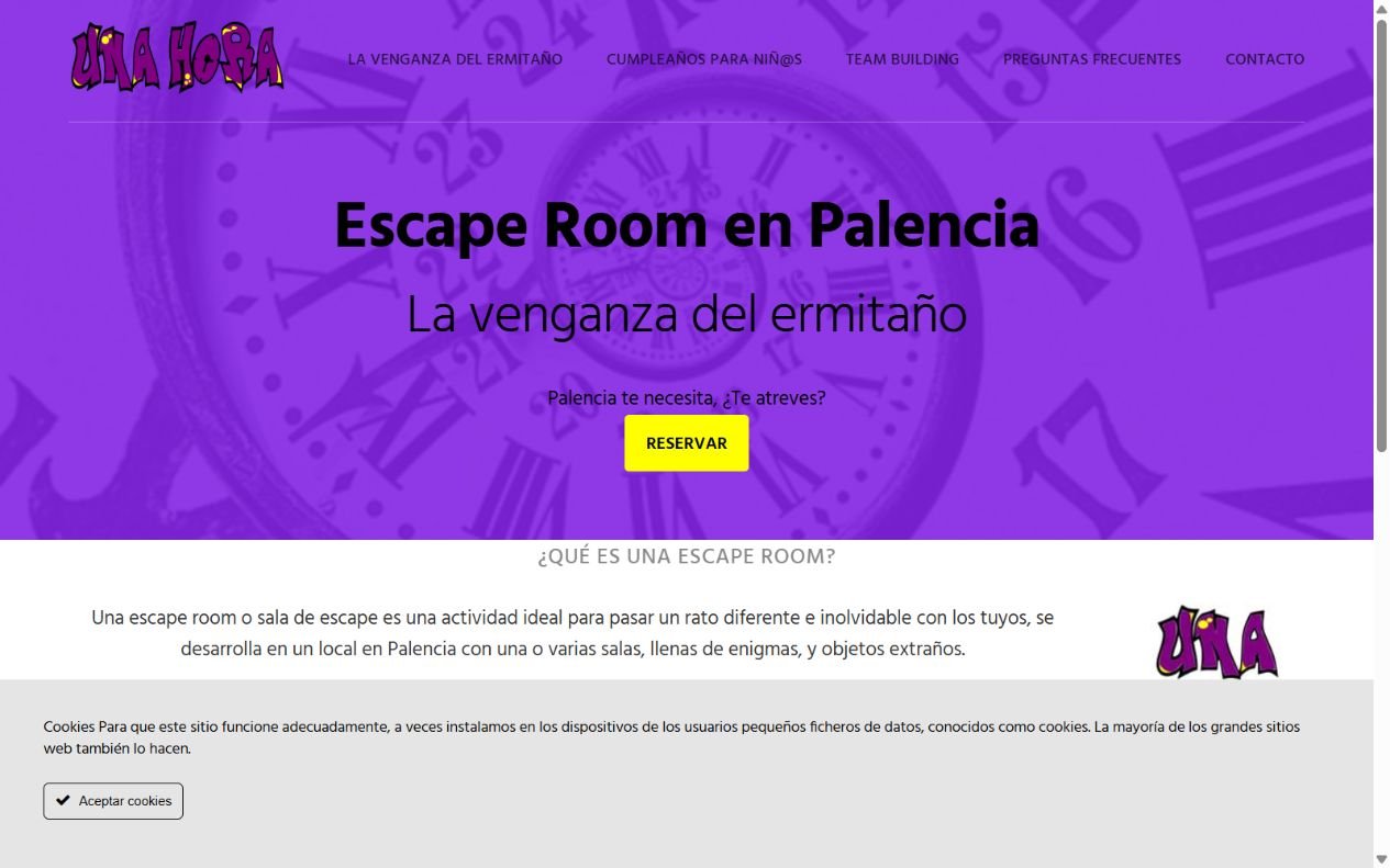 Web de Una Hora Escape Room