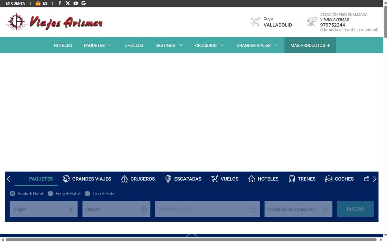 Web de Viajes Avismar