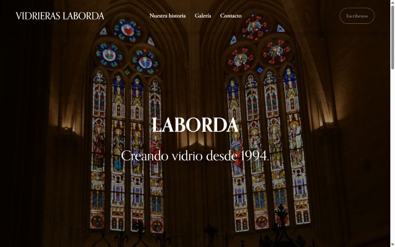 Web de Vidrieras Laborda